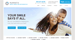 Desktop Screenshot of murrietadental.com